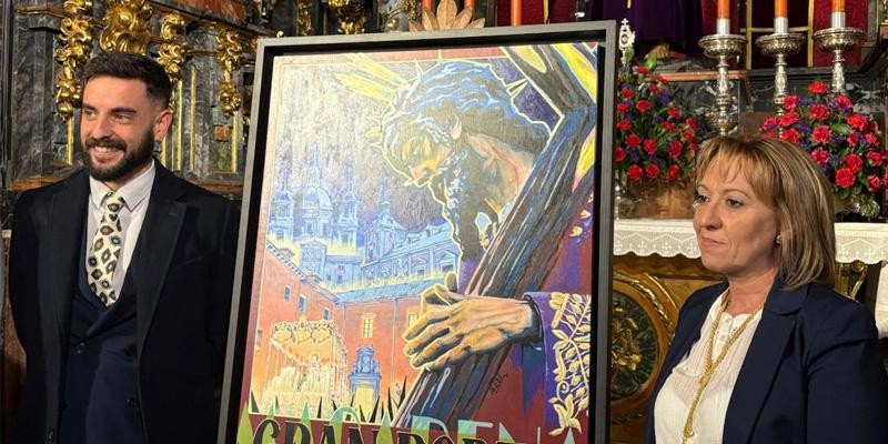 Cartel de Semana Santa de la Hermandad Gran Poder y Macarena de Madrid: Obra de Pablo Cortés del Pueblo